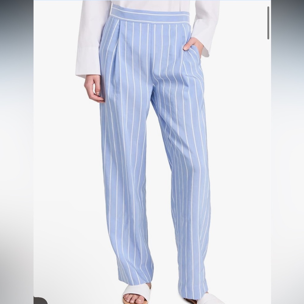 New Vince Women's High Waist Stripe Wide Leg Pants small